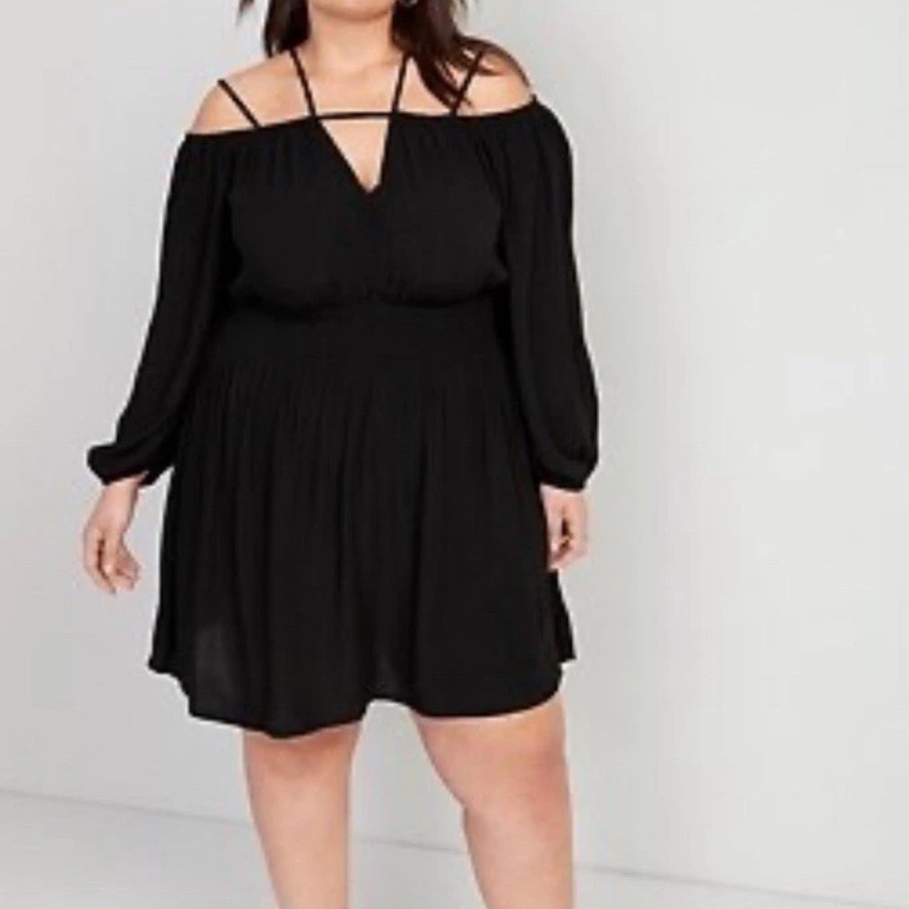 NWT Old Navy Elegant Black Off-Shoulder Dress XL - Picture 2 of 11